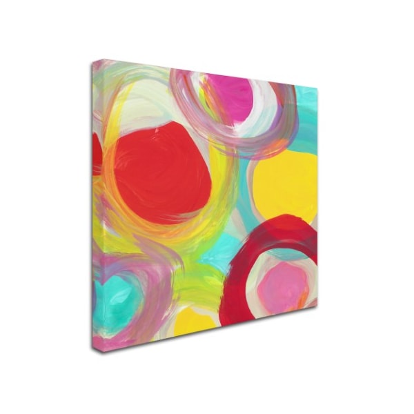 Amy Vangsgard 'Colorful Sun Circles Square 1' Canvas Art,35x35